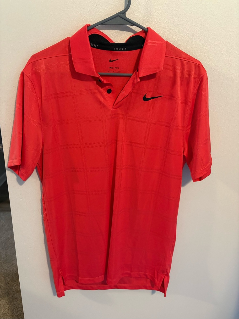 Nike Red Short-Sleeve Dri-FIT Polo